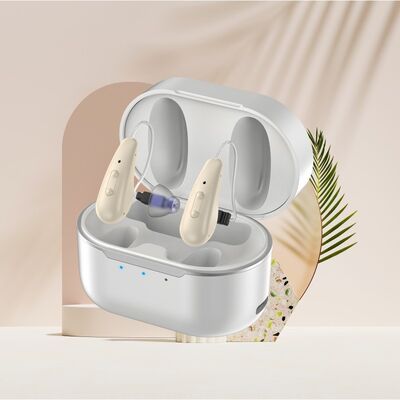 Beige of aangepaste OTC-hoorapparaten met CE-certificering 4 programma's die zorgen voor een effectieve gehoorondersteuning en een comfortabele pasvorm