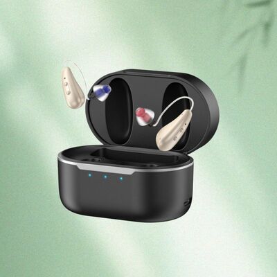 CE-gecertificeerde OTC-hoorapparaten met 5 niveaus van volume-aanpassing ontworpen om matig tot ernstig gehoorverlies te ondersteunen