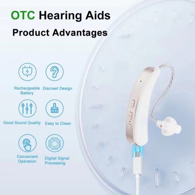 BTE RIC Digital Ear Machine Golden Single Hoortoestel met geluidsreductie