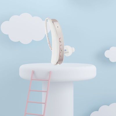 Comfortabele geluidsreductie-hoorapparaten van het type BTE met een batterijduur van 25 uur