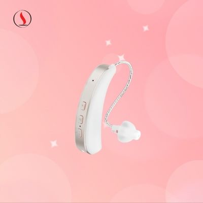 Achter-het-oor onzichtbaar digitale hoortoestel met ruisonderdrukking en feedbackonderdrukking