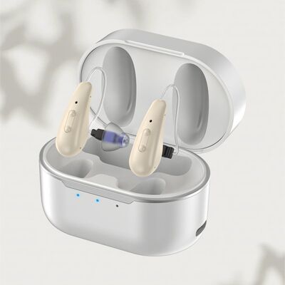 Hoorversterker voor gehandicapten Draagbare geluidsversterker met instelbare volumecontrole en audio voor verbeterde gehoorvermogen